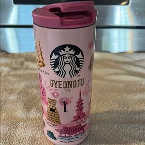 Starbucks Pink Gyeongju Illustrated Travel Tumbler